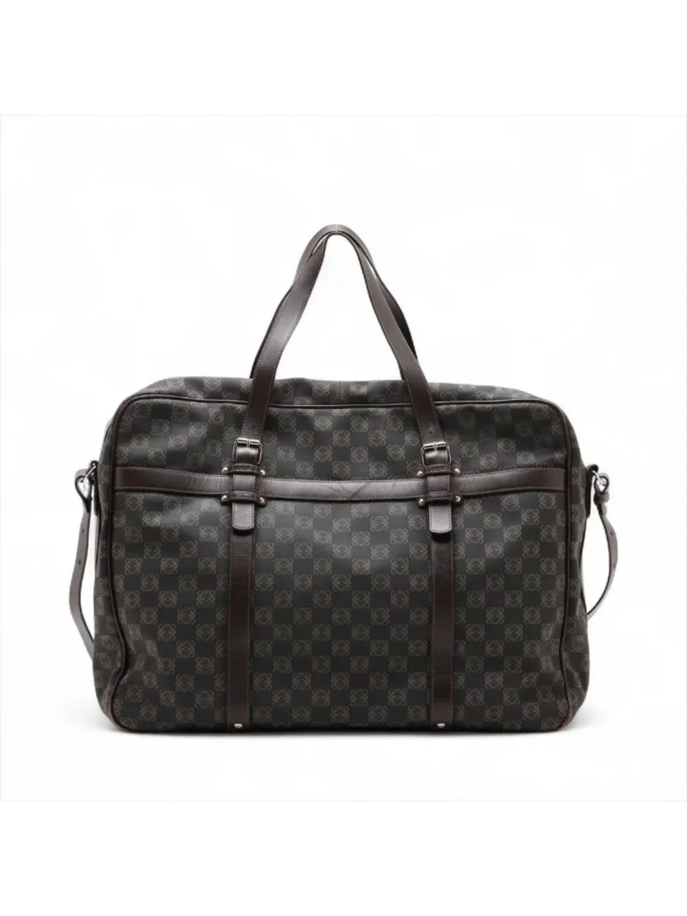 Loewe Repeat Anagram Leather 2-Way Boston Bag Crossbody